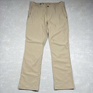 Stio Coburn Pants Mens Size 35 Khaki Beige Stretch Outdoor Hiking Golf Nylon
